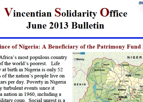 Vincentian Solidarity Office Newsletter