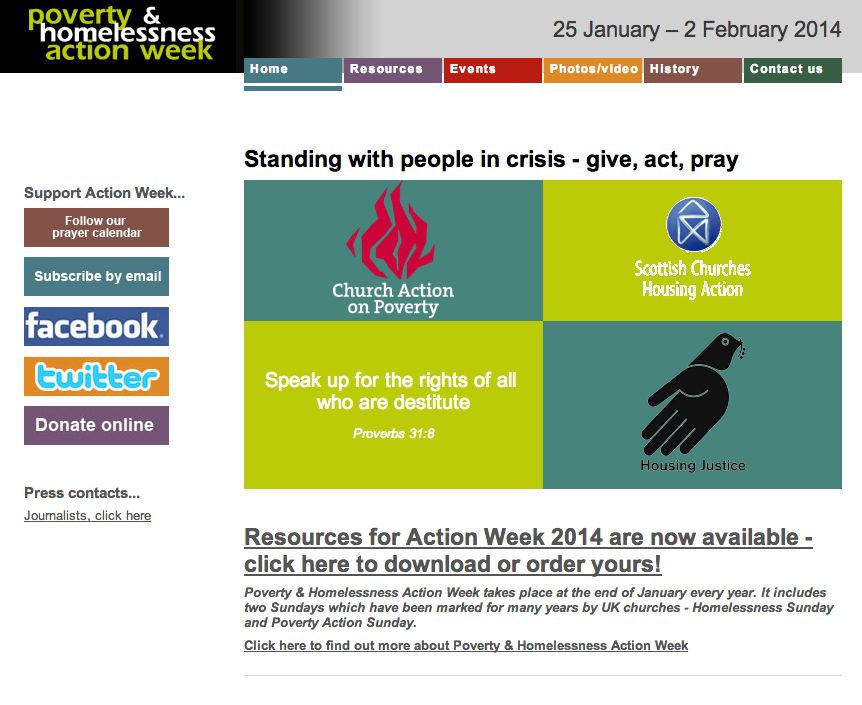 Homeless Action Week – model for others?