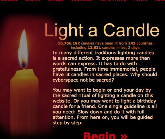 16 million cyber-candles for gratefulness