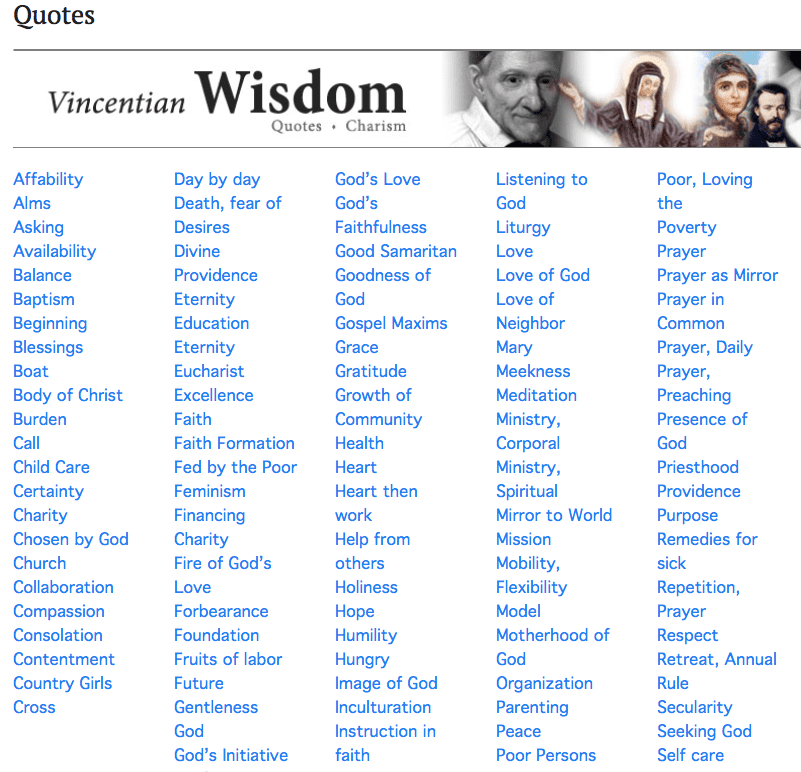 Looking for Vincentian Quotes?