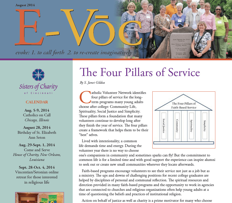 Four pillars of faith-based service
