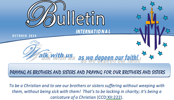 Vincentian Marian Youth Newsletter October 2014