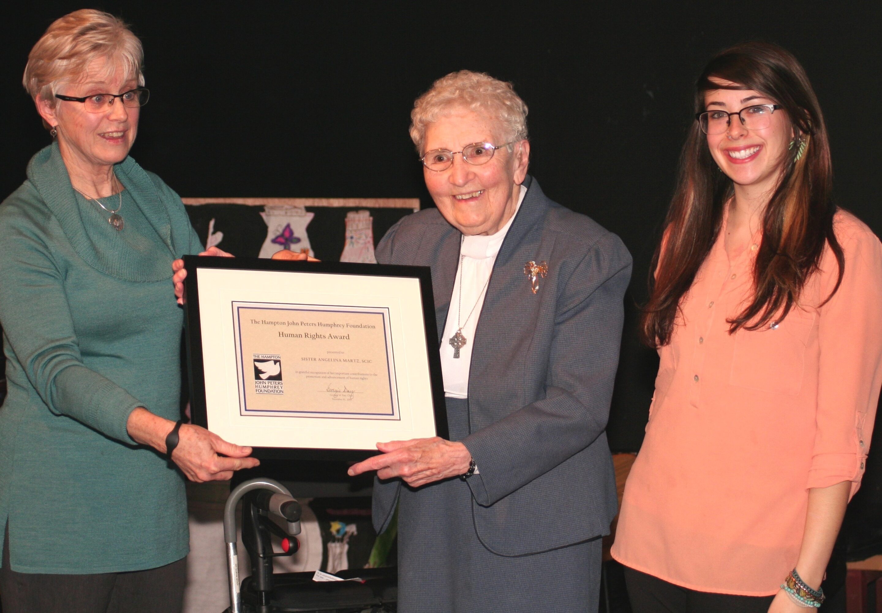 Sister of Charity receives Human Rights Award