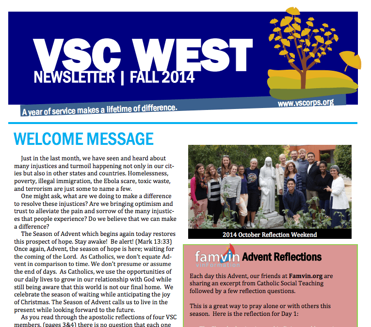 Vincentian Service Corps West Newsletter