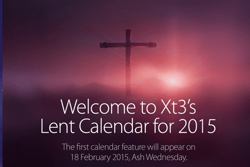 XT3 2015 interactive Lenten calendar