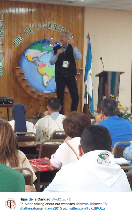 Fr. Aidan Rooney speaking at FaViLa Guatemala