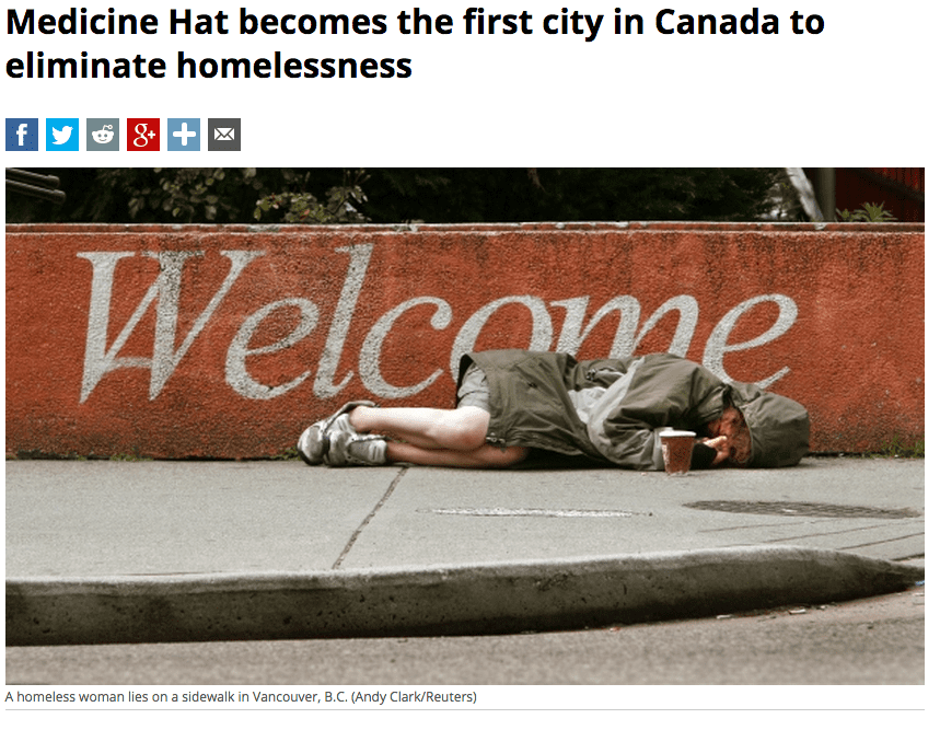 City in Canada eliminates homelessness
