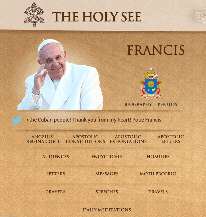 Pope’s speeches Washington and New York…