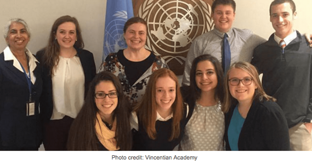 Vincentian Academy students oriented to Charity Federation at UN