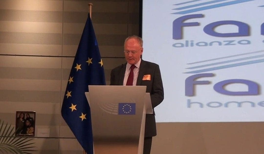 Mark McGreevy Speech to EU announcing Famvin Homeless Alliance