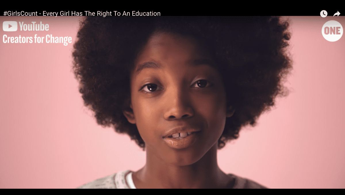 ONE + YouTube: Join us in saying ALL #GirlsCount #IamVincent