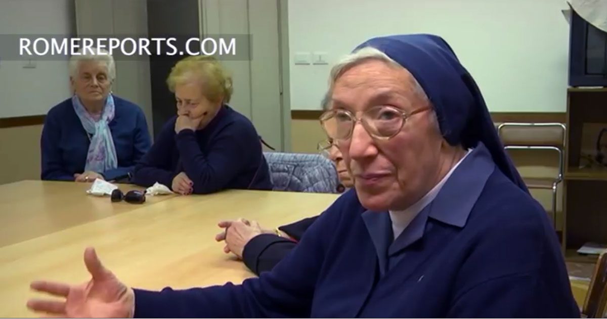 How do Daughters of Charity help elderly in Rome?