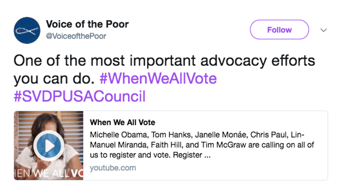 Echo the Voice of the Poor @SVDPUSACouncil