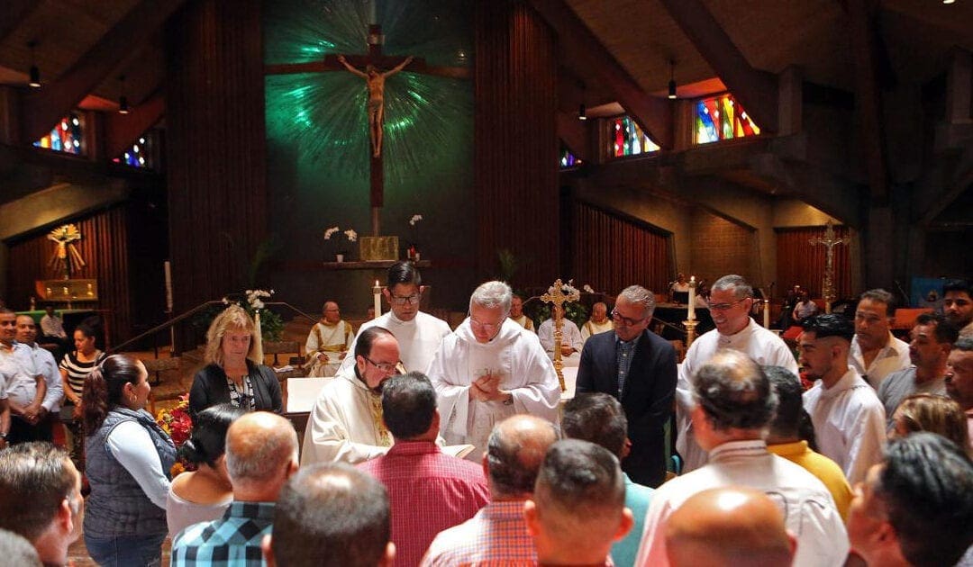 Fr. Tomaz Mavric Blesses Workers in Napa Valley