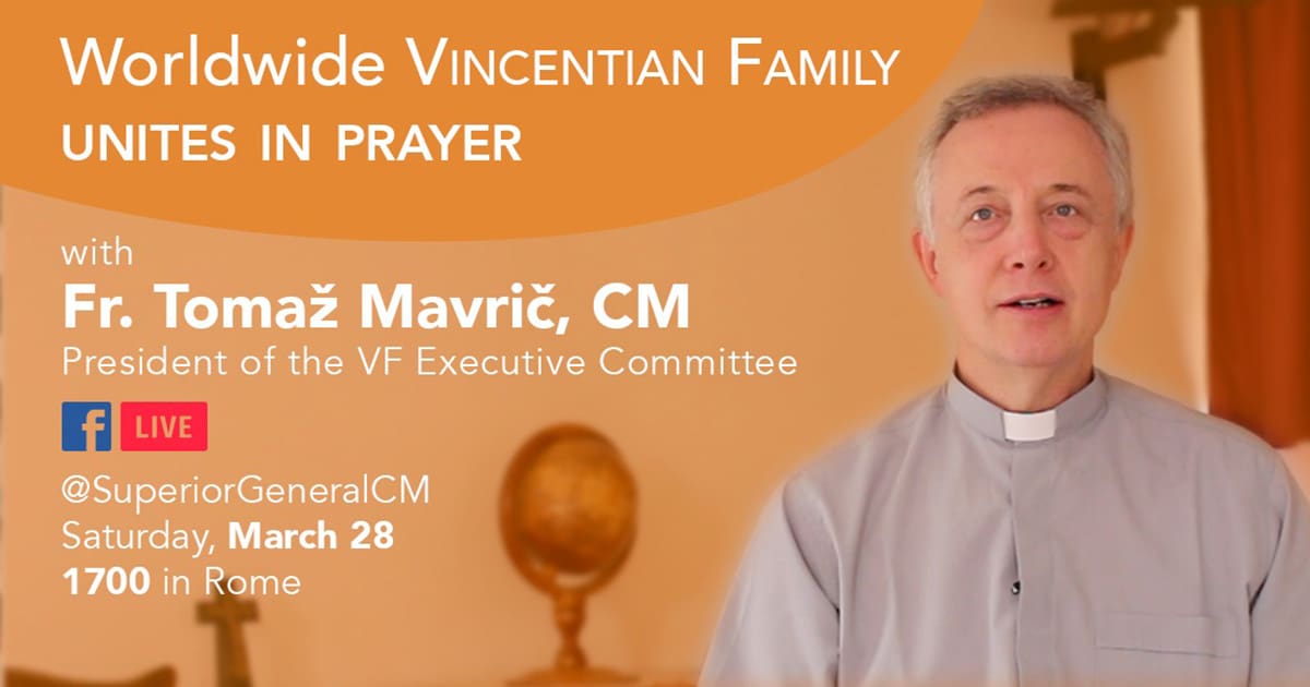 Vincentian Family Prayer Meeting on Facebook, Saturday, March 28
