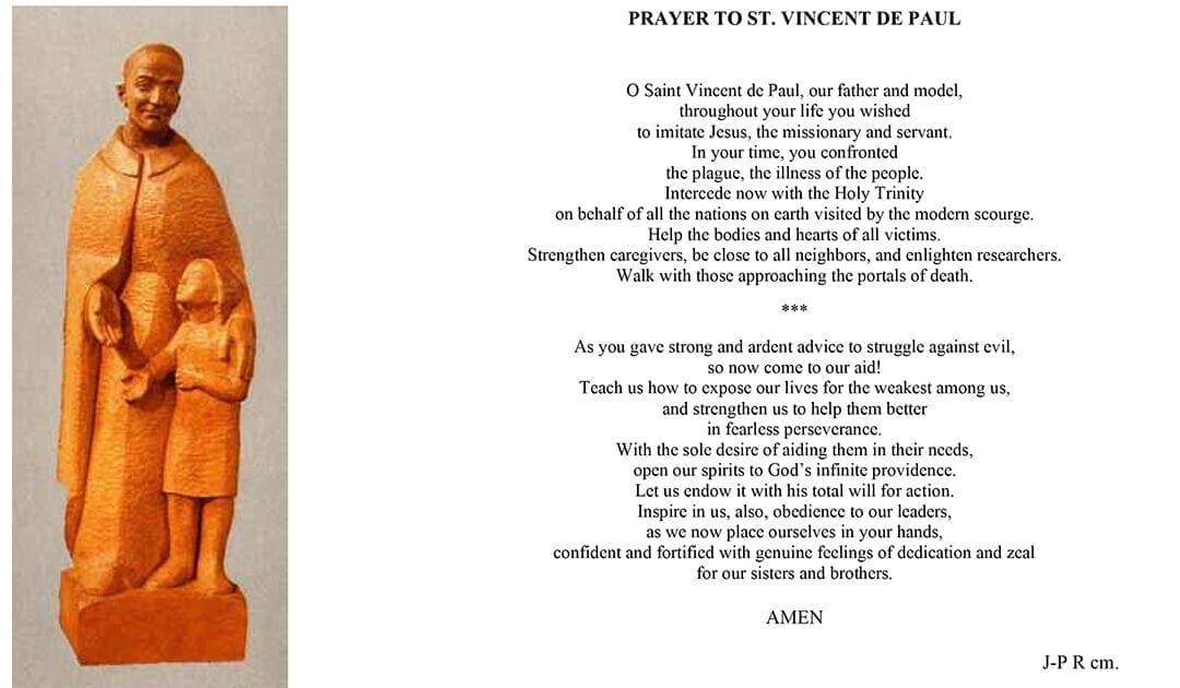 Prayer to Saint Vincent in the Face of the Coronavirus Pandemic
