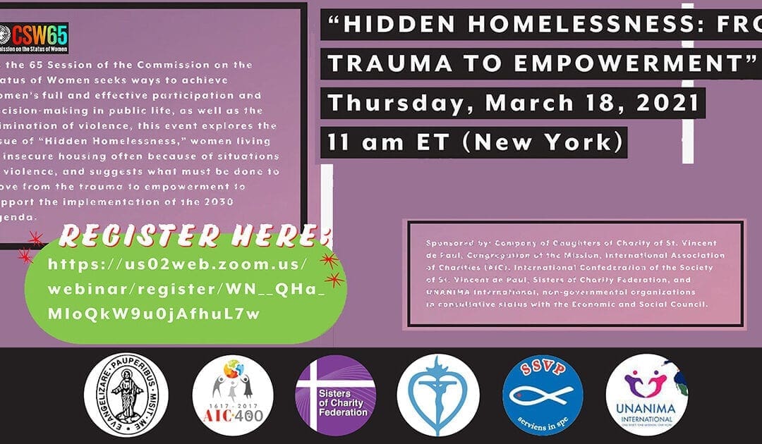 Online Event: “Hidden Homelessness: From Trauma to Empowerment”