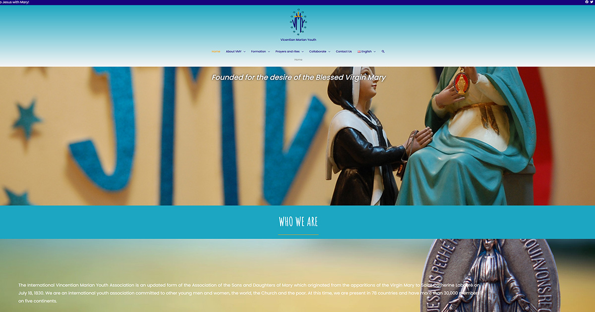 Vincentian Marian Youth is Launching a New Web Page