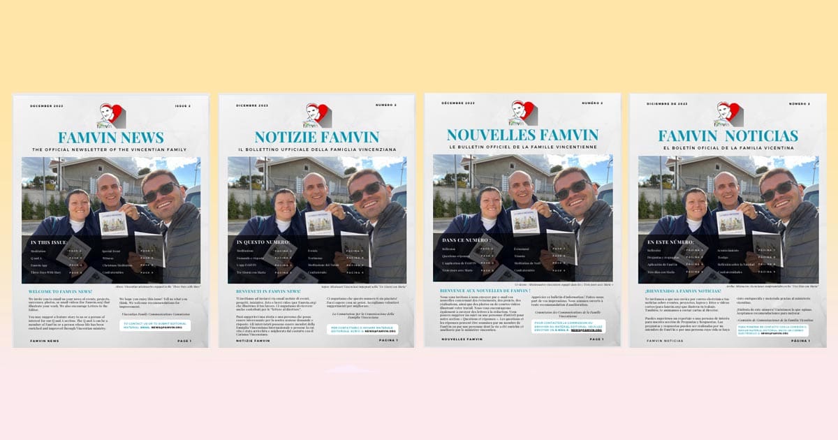 New Issue of Famvin Newsletter Is Now Available!