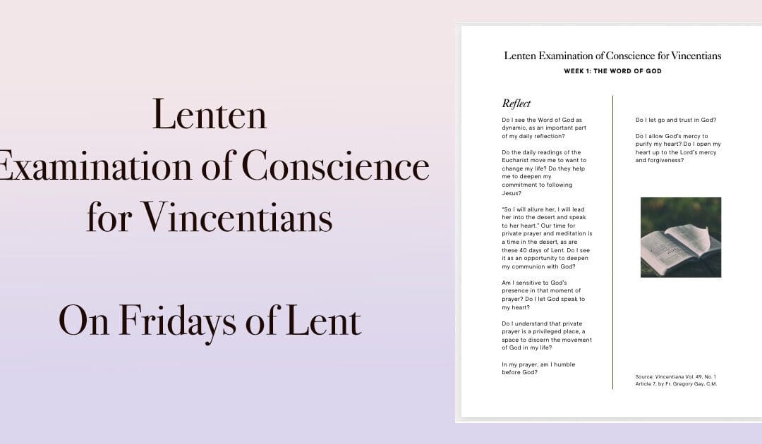 Lenten Examination of Conscience for Vincentians – Week 5