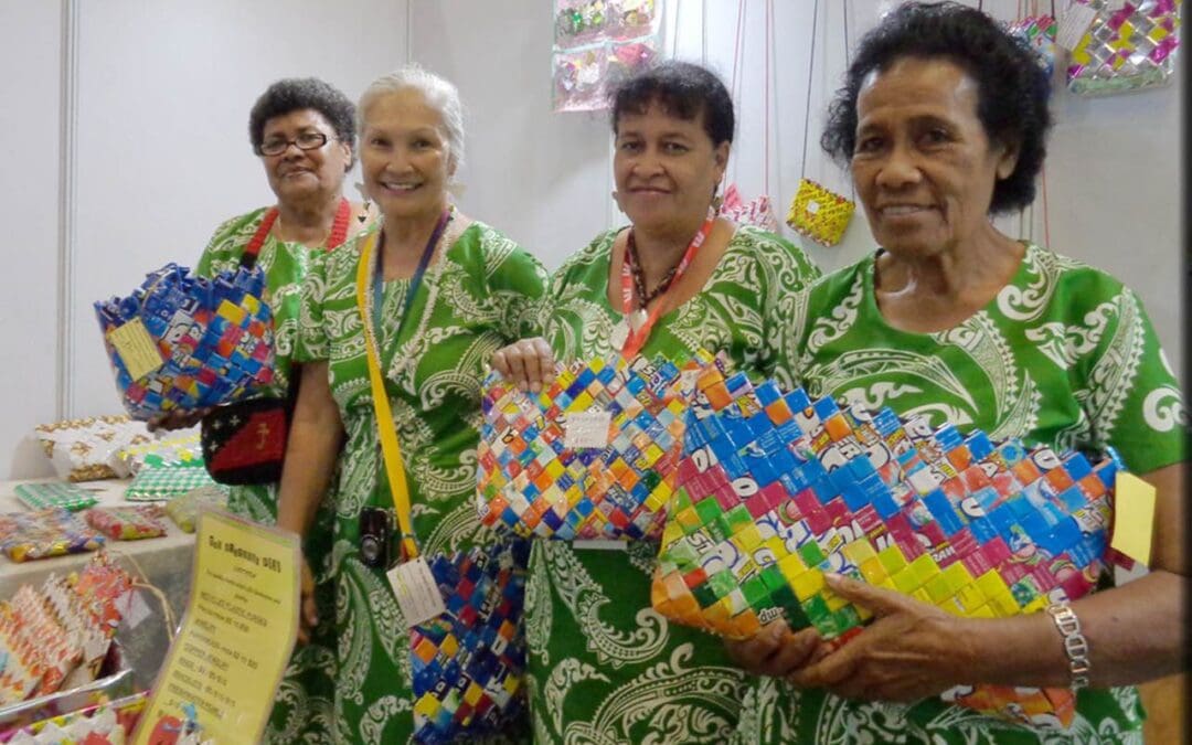 Fijian women with purses