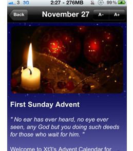 Mobile app for Advent calendar