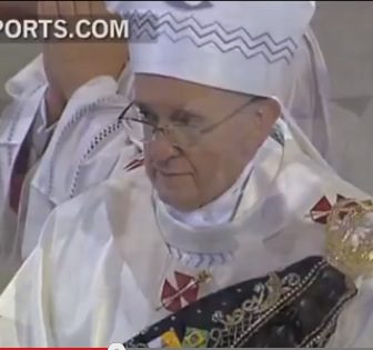 An emotional Pope