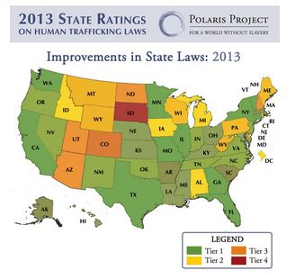 State rankings on human trafficking laws