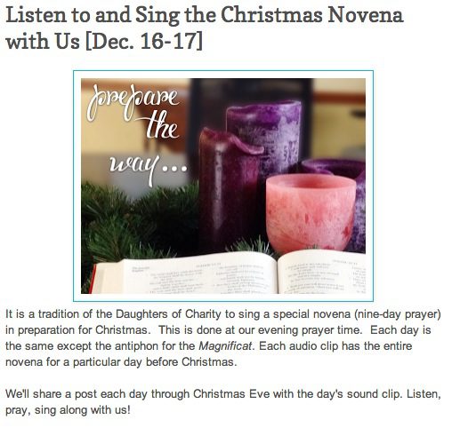 Sing Christmas Novena with Daughters of Charity