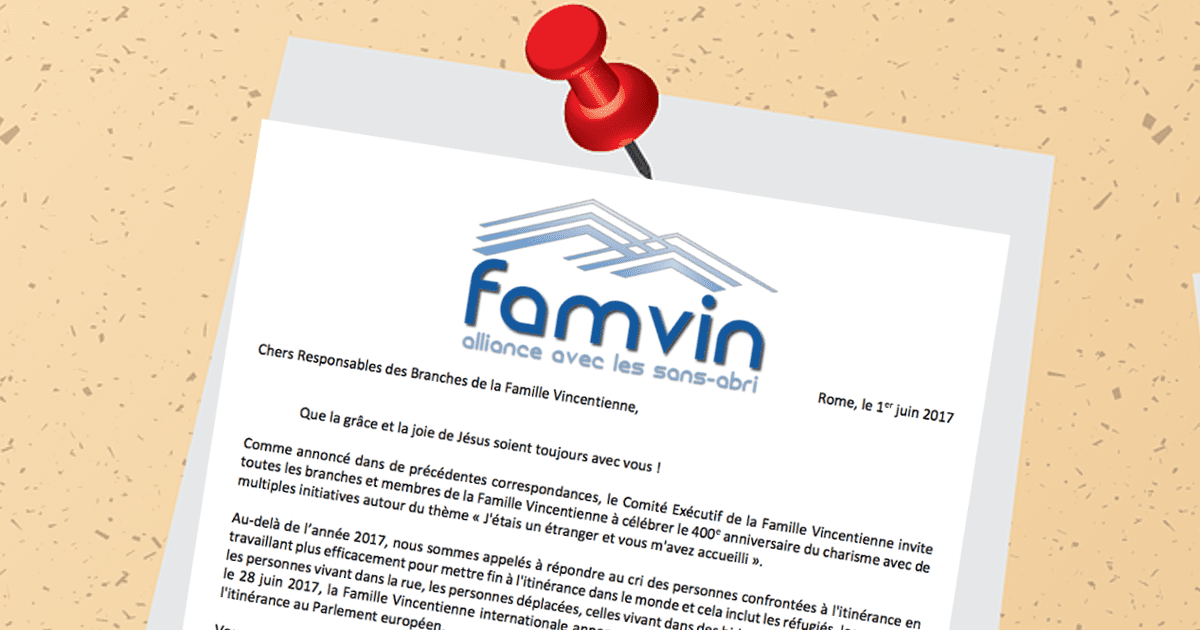 Bulletin: l’Alliance Famvin avec les personnes sans-abris