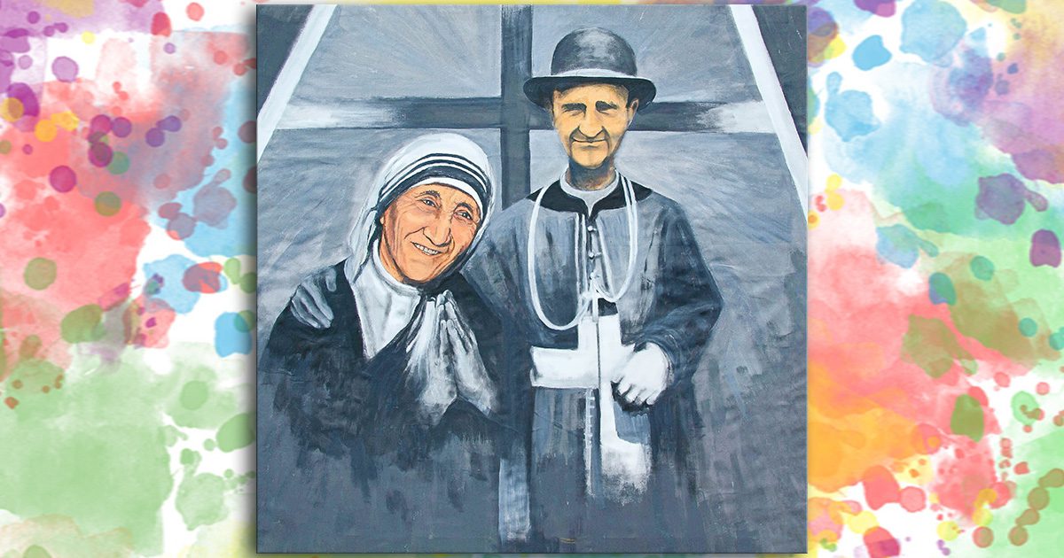 Sainte Mere Teresa de Calcuta et le Serviteur de Dieu, Monseigneur Janez Francisek Gnidovec, prêtre de la mission