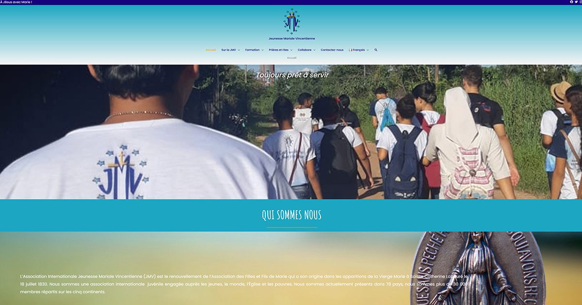 La Jeunesse Mariale Vincentienne lance un nouveau site web