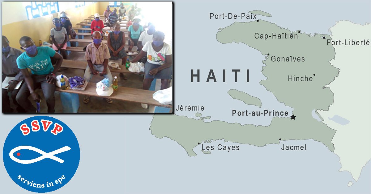 No Haiti, SSVP ajuda 500 famílias em sua luta contra a pandemia