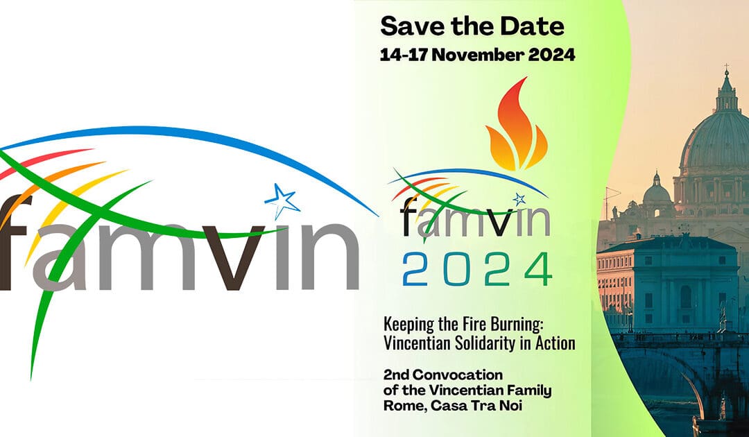 Convite para participar da Segunda Assembleia da Família Vicentina, Roma, de 14 a 17 de novembro de 2024
